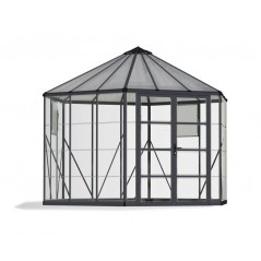 Canopia Oasis Garden Greenhouse in Hexagonal Polycarbonate 363X316X289 cm Gray