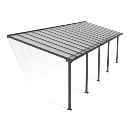 Canopia Olympia Lean-to Pergola in Aluminum 3X9.8 m Grey