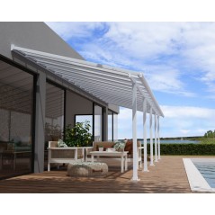 Canopia Olympia Lean-to Pergola in Aluminum 3X9.8 m White