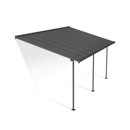 Canopia Capri Lean-to Pergola in Aluminum 3X5.6 m Grey