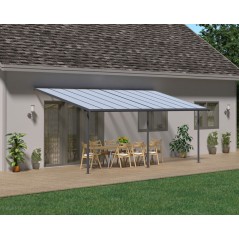 Canopia Sierra Lean-to Pergola in Aluminum 3X6.2 m Grey