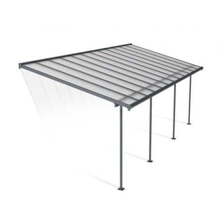 Canopia Sierra Lean-to Pergola in Aluminum 3X7.4 m Grey