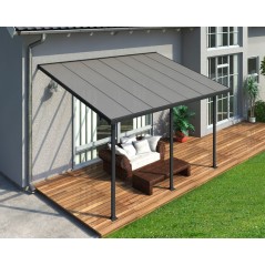 Canopia Feria Lean-to Pergola in Aluminum 3X4.3 m Grey