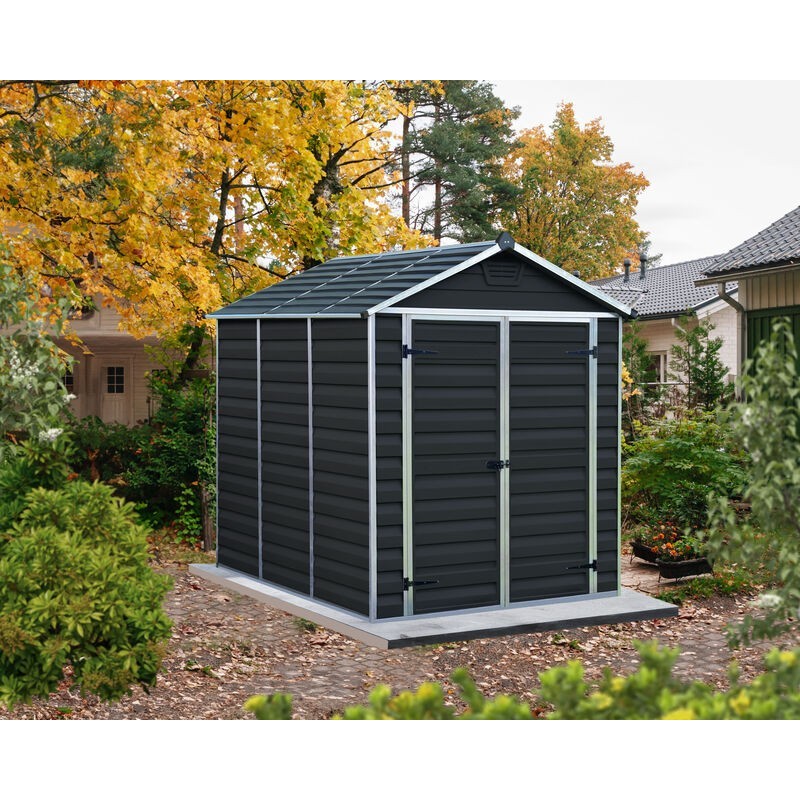 Canopia Skylight Garden Shed in Polycarbonate 229X185X217 cm Dark Gray