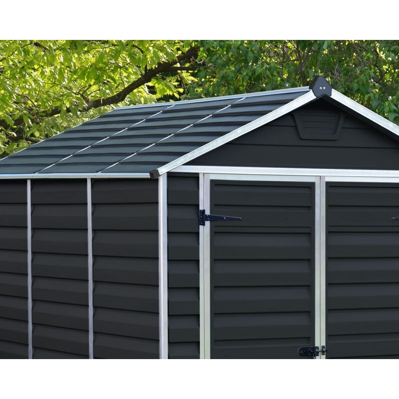 Canopia Skylight Garden Shed in Polycarbonate 229X185X217 cm Dark Gray