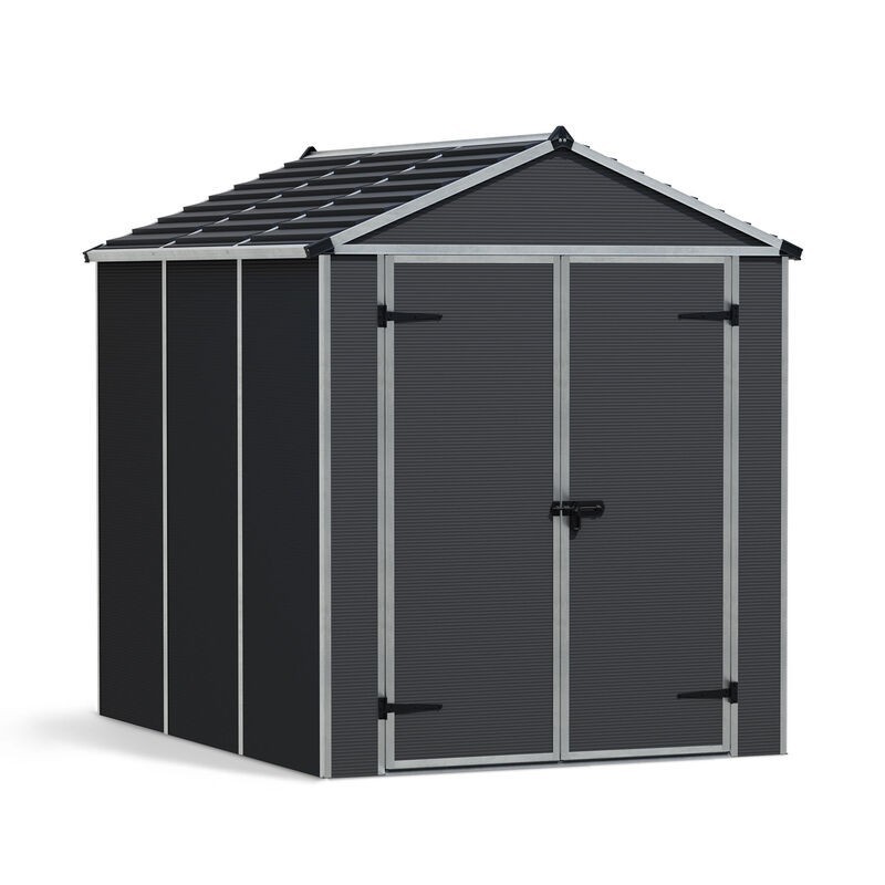 Canopia Rubicon Garden Shed in Ultra Resistant Polycarbonate 229X185X217 cm Dark Gray