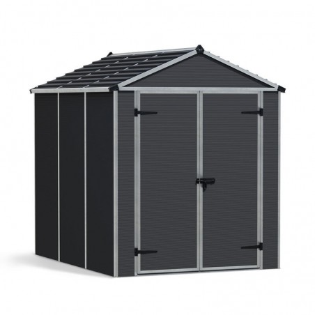 Canopia Rubicon Garden Shed in Ultra Resistant Polycarbonate 229X185X217 cm Dark Gray