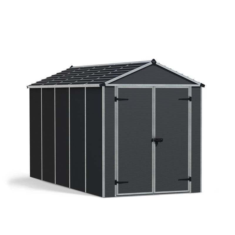 Canopia Rubicon Garden Shed in Ultra Resistant Polycarbonate 378X185X217 cm Dark Gray