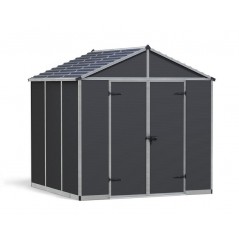 Canopia Rubicon Garden Shed in Ultra Resistant Polycarbonate 229X237X235 cm Dark Gray