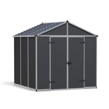 Canopia Rubicon Garden Shed in Ultra Resistant Polycarbonate 229X237X235 cm Dark Gray