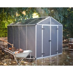 Canopia Rubicon Garden Shed in Ultra Resistant Polycarbonate 303X237X235 cm Dark Gray