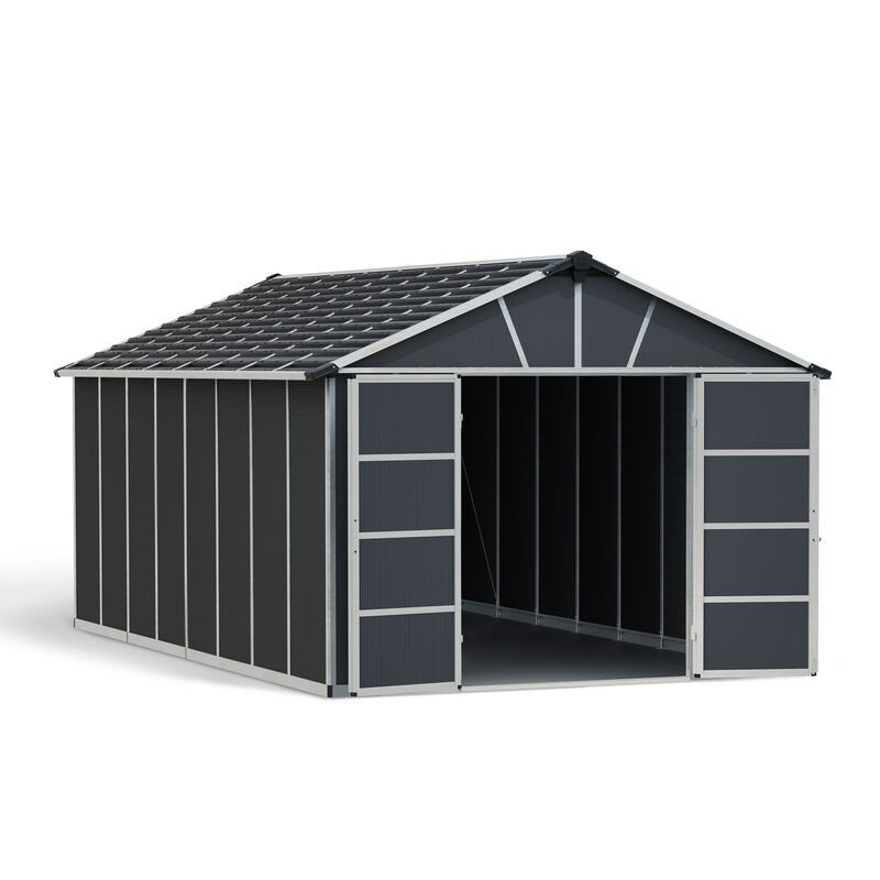 Canopia Yukon Garden Shed in Polycarbonate 519X332X252 cm Gray Floor Included