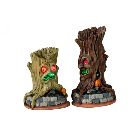 Spooky Tree Trunks Set Of 2 B/O 4.5V Cod. 44307