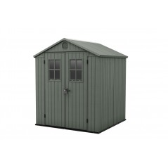 Keter DARWIN 6x6 Green Resin Garden Shed with Front Windows