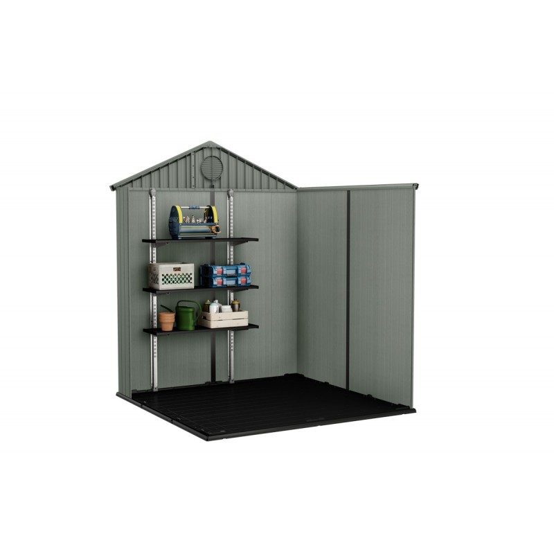 Keter DARWIN 6x6 Green Resin Garden Shed with Front Windows