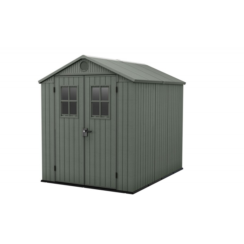 Keter Resin Garden Shed DARWIN 6x8 Green with Front Windows