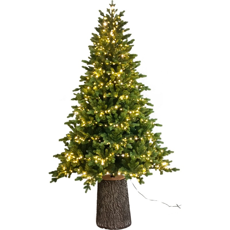 Albero di Natale Illuminato Darcy con Tronco 1000LED h210Ø125cm PE+PVC