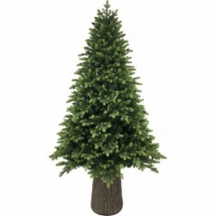 Albero di Natale Illuminato Darcy con Tronco 1000 LED h 210 cm d 125 cm PE+PVC