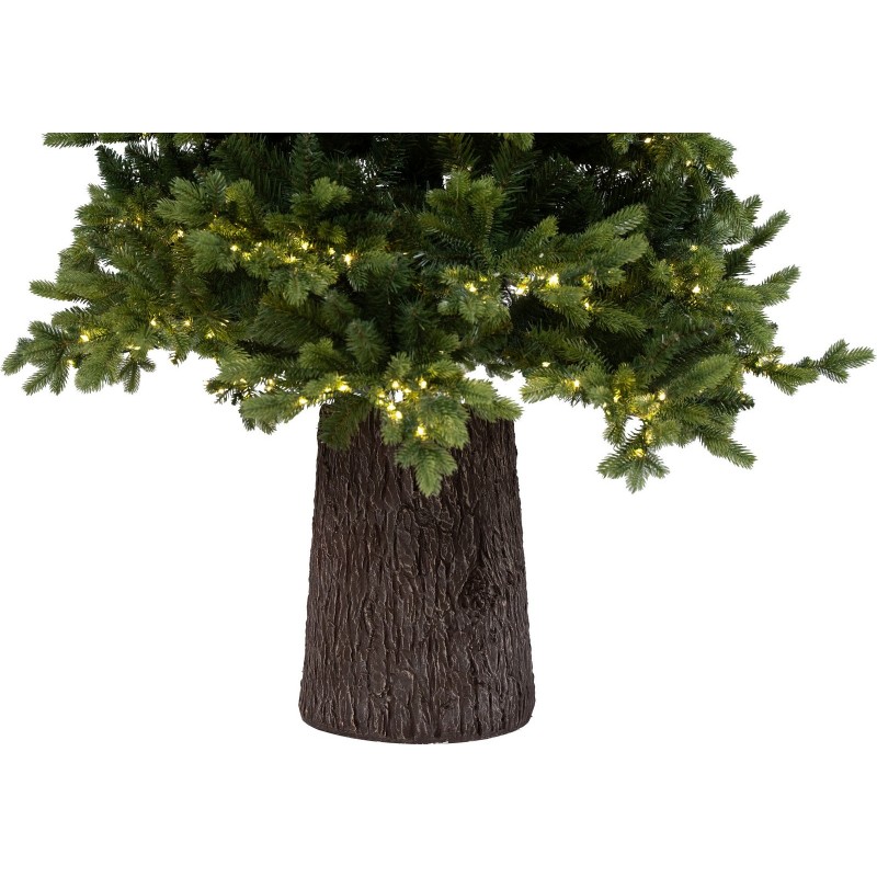 Albero di Natale Illuminato Darcy con Tronco 1000 LED h 210 cm d 125 cm PE+PVC