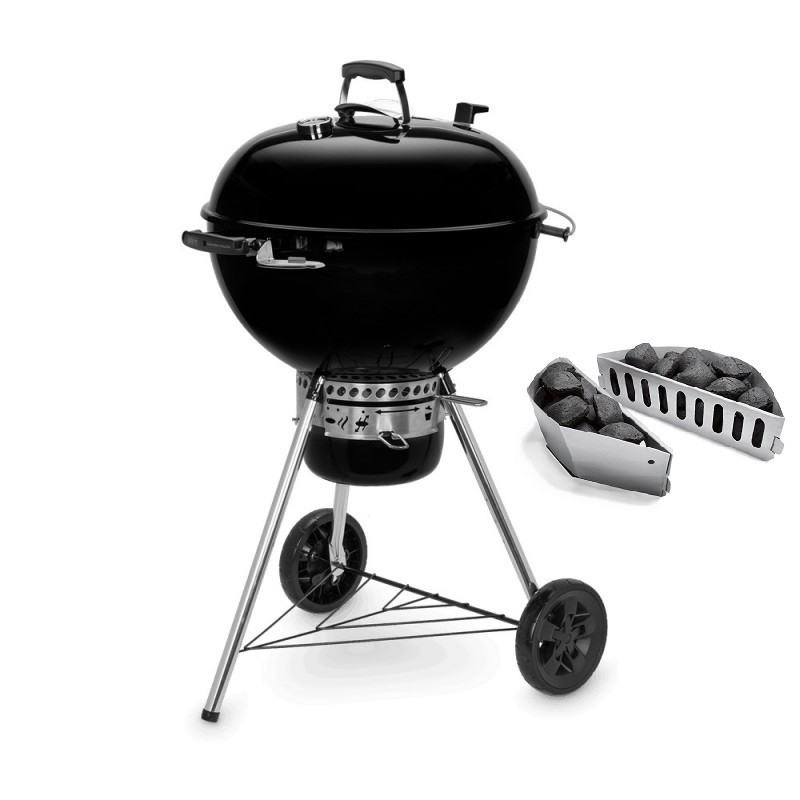 Barbecue Weber a Carbone Master-Touch 57 cm GBS E-5750 Black Cod. 14701004 + Cesti Porta Carbone Cod. 7403