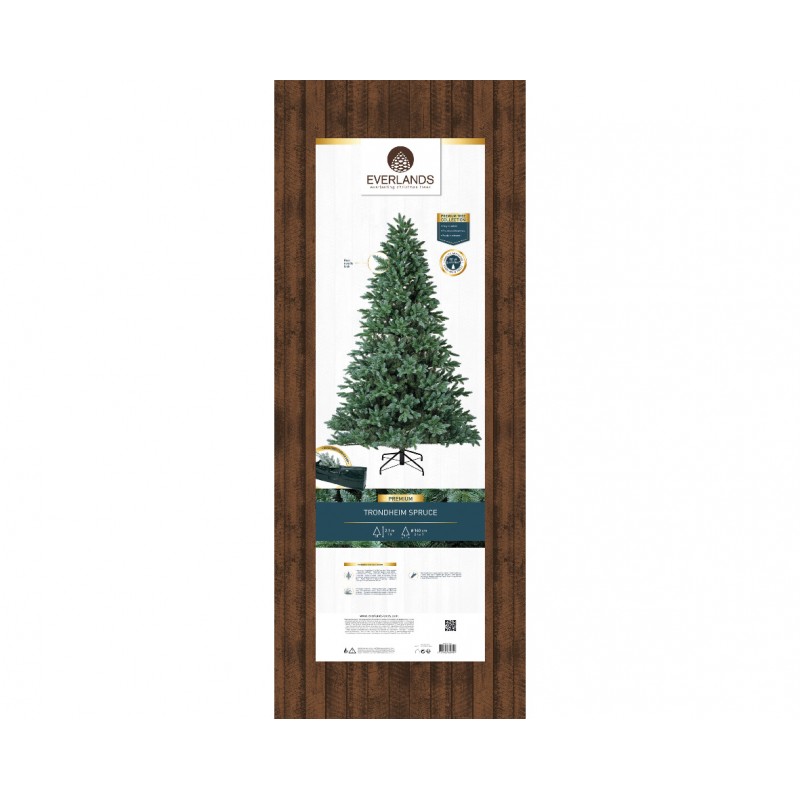 Albero di Natale Trondheim Verde/Blue h210Ø140cm PE+PVC