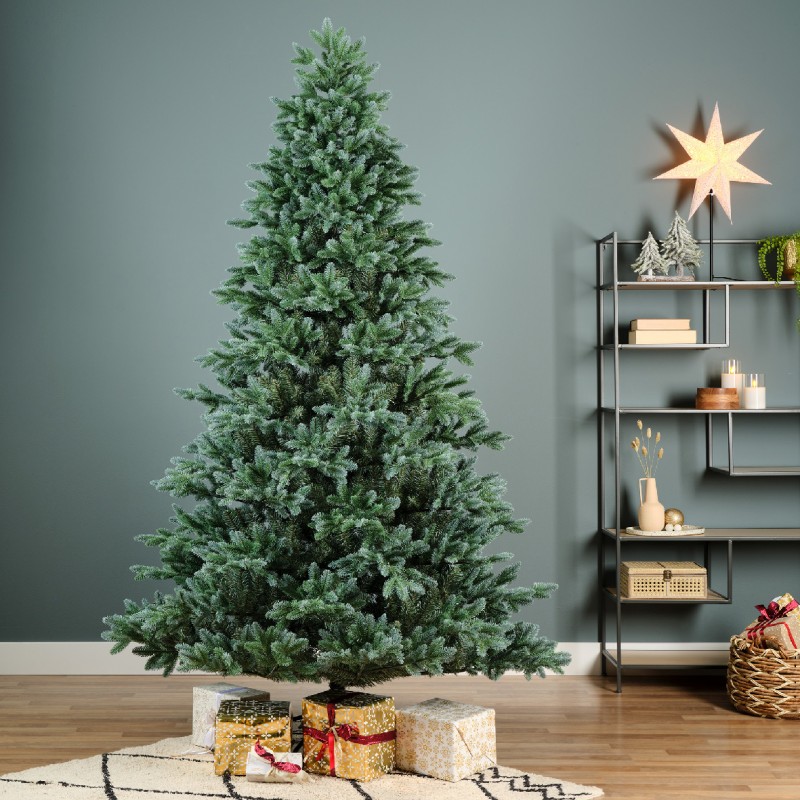 Albero di Natale Trondheim Verde/Blue h240Ø150cm PE+PVC