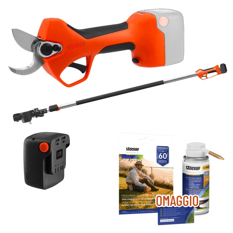 PROMO Stocker Kit Forbice Magma + Manico + Batteria 2,6 Ah