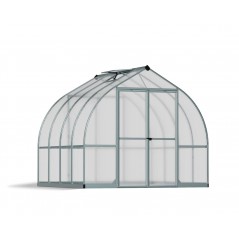 Canopia Beautiful Double Layer Garden Greenhouse in Polycarbonate 244X244X219 cm Silver