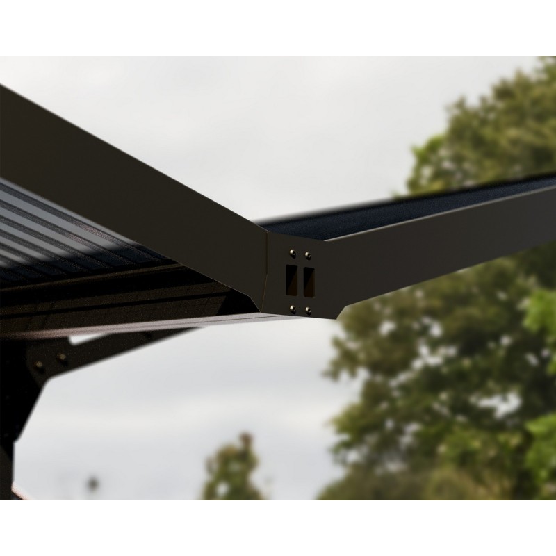 Canopia Sydney Carport Double V-Roof Aluminum 6 x 6 m Black