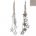 Ornamental stars to hang White or Silver