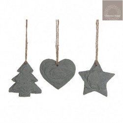 Star Heart Tree In Grey. Single piece