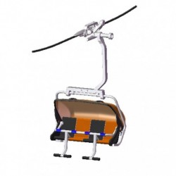 Chairlift 4 Seats Black/Orange