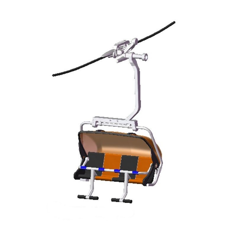 Chairlift 4 Seats Black/Orange