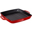 Cast Iron Grid 2 Handles 33 x 33 cm Red