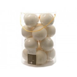 Hanging Glass Christmas Baubles Set of 16